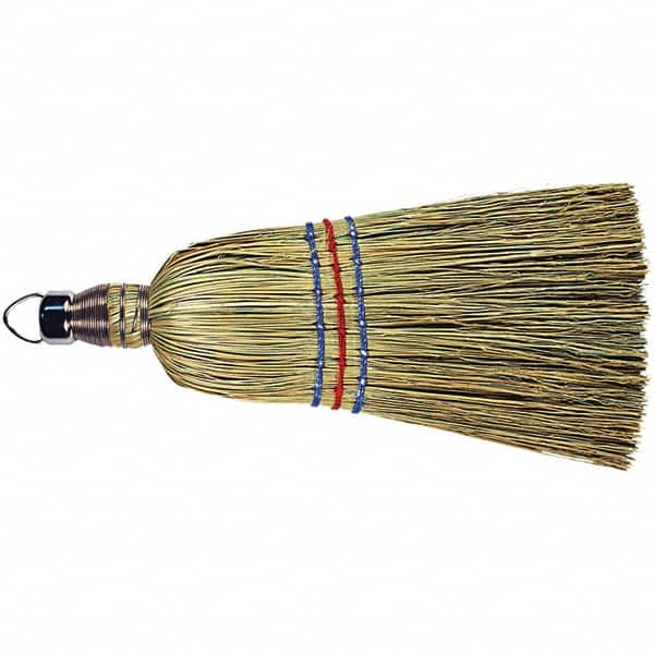 PFERD - 10" OAL Corn Bristle Whisk Broom - 5-1/2" Long Wood Handle, 4-1/2" Bristle Length, 4-1/2" Wide - Caliber Tooling