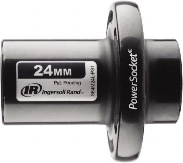 Ingersoll-Rand - 1/2" Drive 24mm Standard Magnetic Nonsparking Universal Impact Socket - 6 Points, 3-1/10" OAL - Caliber Tooling