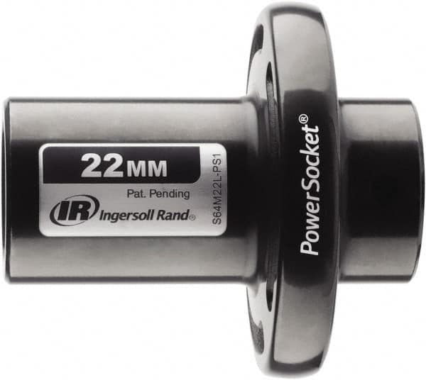 Ingersoll-Rand - 1/2" Drive 22mm Standard Magnetic Nonsparking Universal Impact Socket - 6 Points, 3-1/10" OAL - Caliber Tooling