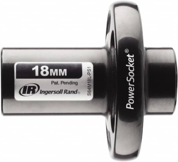 Ingersoll-Rand - 1/2" Drive 18mm Standard Magnetic Nonsparking Universal Impact Socket - 6 Points, 3-1/10" OAL - Caliber Tooling