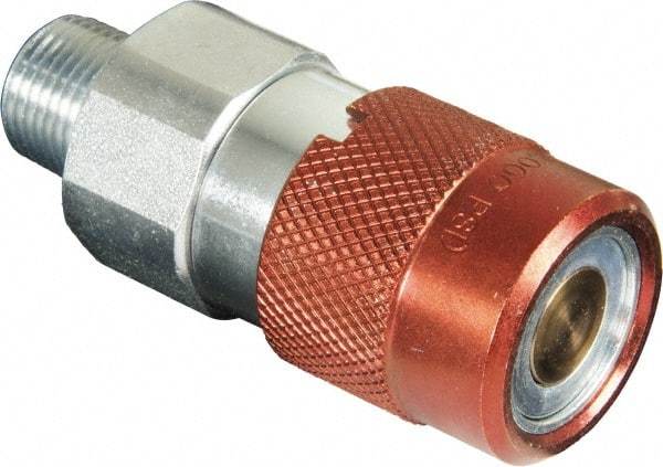 TK Simplex - 3/8 NPTF Hydraulic Hose Male Flush Face Coupler - 10,000 psi - Caliber Tooling