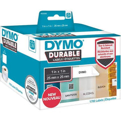 Dymo - Labels, Ribbons & Tapes Type: Durable Square Labels Color: White - Caliber Tooling