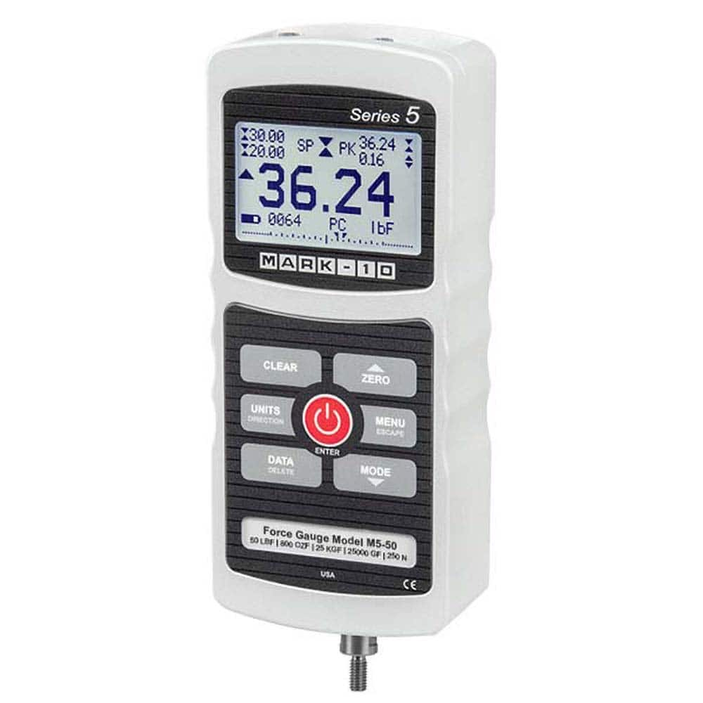 Mark-10 - Digital Tension & Compression Force Gages Capacity (kN): 1.50 Capacity (lbf): 300.00 - Caliber Tooling