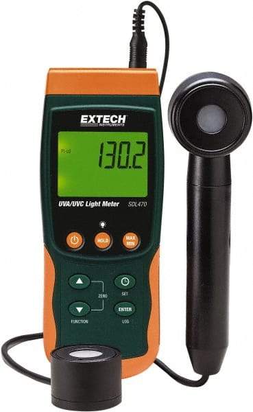 Extech - Light Meters Compatible Lighting: UVA; UVC Maximum Measurement (UV): 20mW/cm2 - Caliber Tooling