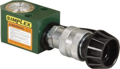 TK Simplex - 5/8" Stroke, 5 Ton Portable Hydraulic Single Acting Cylinder - 0.99 Sq In Effective Area, 0.6 Cu In Oil Capacity, 1.62 to 2.24" High, 1" Cyl Bore Diam, 1-1/8" Plunger Diam, 10,000 Max psi - Caliber Tooling