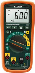 Extech - EX350, CAT III, 600 VAC/VDC, Digital True RMS Multimeter - 40 mOhm, Measures Voltage, Capacitance, Current, Frequency, Resistance - Caliber Tooling