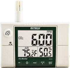 Extech - Visual, Audible Alarm, LCD Display, Indoor Air Quality Monitor - Monitors Carbon Dioxide - Caliber Tooling