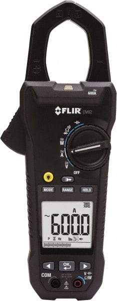 FLIR - CM82, CAT III, Digital True RMS Clamp Meter with 1.45" Clamp On Jaws - 1000 VAC/VDC, 600 AC/DC Amps, Measures Voltage, Capacitance, Current, Frequency, Resistance - Caliber Tooling