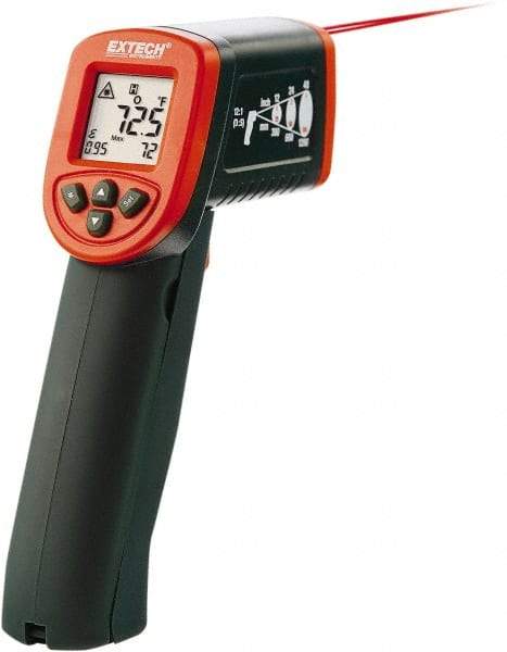 Extech - -50 to 600°C (-58 to 1,112°F) Infrared Thermometer - 12:1 Distance to Spot Ratio - Caliber Tooling