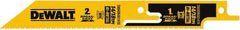 DeWALT - 6" Long x 1" Thick, Bi-Metal Reciprocating Saw Blade - Straight Profile, 14 to 18 TPI, Toothed Edge, Tang Shank - Caliber Tooling