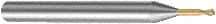 Sandvik Coromant - 0.5mm Diam, 0.35mm LOC, 2 Flute Solid Carbide Ball End Mill - AlCrN Finish, 45mm OAL, 4mm Shank Diam, Ball Flute - Caliber Tooling