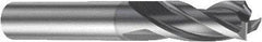 Sandvik Coromant - 2.5mm, 3 Flute, Solid Carbide, Corner Radius End Mill - 57mm OAL, 30° Helix, Right Hand Flute, 7.5mm LOC, Right Hand Cut - Caliber Tooling