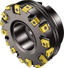 Sandvik Coromant - 127mm Cut Diam, 38.1mm Arbor Hole, 0.9mm Max Depth of Cut, 25° Indexable Chamfer & Angle Face Mill - 8 Inserts, 425N-1707 Insert, Right Hand Cut, Series CoroMill 425 - Caliber Tooling