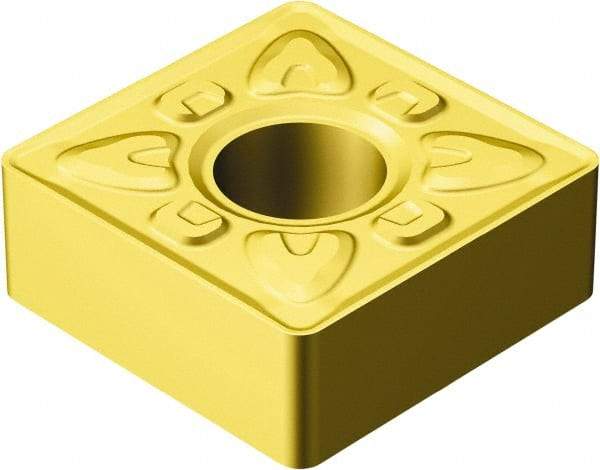 Sandvik Coromant - SNMG432 XMR Grade GC30 Carbide Turning Insert - TiCN/Al2O3/TiN Finish, 90° Square, 1/2" Inscr Circle, 3/16" Thick, 1/32" Corner Radius - Caliber Tooling