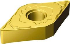 Sandvik Coromant - DNMG431 SF Grade S05F Carbide Turning Insert - TiCN/Al2O3/TiN Finish, 55° Diamond, 1/2" Inscr Circle, 3/16" Thick, 1/64" Corner Radius - Caliber Tooling