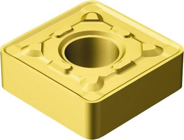 Sandvik Coromant - SNMG644 MRR Grade 2025 Carbide Turning Insert - TiCN/AI2O3/TiN Finish, 90° Square, 3/4" Inscr Circle, 1/4" Thick, 1/16" Corner Radius - Caliber Tooling