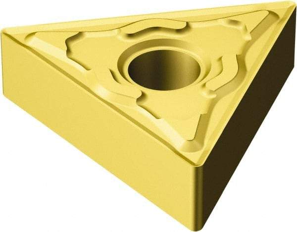 Sandvik Coromant - TNMG331 KF Grade 3005 Carbide Turning Insert - TiCN/Al2O3/TiN Finish, 60° Triangle, 3/8" Inscr Circle, 3/16" Thick, 1/64" Corner Radius - Caliber Tooling