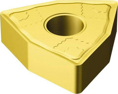 Sandvik Coromant - WNMG432 MMC Grade 2025 Carbide Turning Insert - TiCN/Al2O3/TiN Finish, 80° Trigon, 1/2" Inscr Circle, 3/16" Thick, 1/32" Corner Radius - Caliber Tooling