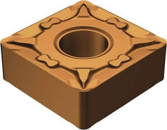 Sandvik Coromant - SNMG432 MF Grade 1115 Carbide Turning Insert - TiAlN/AlCr2O3 Finish, 90° Square, 1/2" Inscr Circle, 3/16" Thick, 1/32" Corner Radius - Caliber Tooling