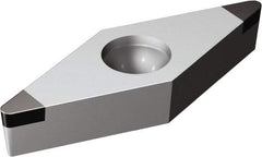 Sandvik Coromant - VBGW331 Grade 7025 CBN Turning Insert - Uncoated, 35° Diamond, 3/8" Inscr Circle, 3/16" Thick, 1/64" Corner Radius - Caliber Tooling