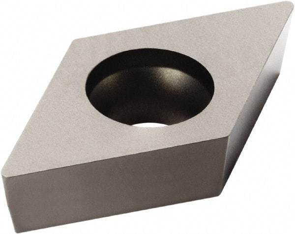 Sandvik Coromant - DCET21.503 UM Grade 1105 Carbide Turning Insert - TiAlN2 Finish, 55° Diamond, 1/4" Inscr Circle, 3/32" Thick, 0.1mm Corner Radius - Caliber Tooling