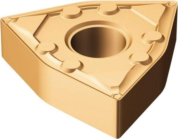 Sandvik Coromant - WNMG332 WF Grade 1125 Carbide Turning Insert - 80° Trigon, 3/8" Inscr Circle, 3/16" Thick, 1/32" Corner Radius - Caliber Tooling