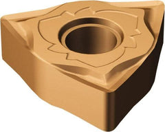 Sandvik Coromant - WNGG43.3 SGF Grade 1115 Carbide Turning Insert - TiAlN/AlCr2O3 Finish, 80° Trigon, 1/2" Inscr Circle, 3/16" Thick, 0.0992mm Corner Radius - Caliber Tooling