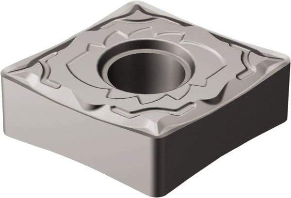 Sandvik Coromant - CNMG431 SF Grade H13A Carbide Turning Insert - Uncoated, 80° Diamond, 1/2" Inscr Circle, 3/16" Thick, 1/64" Corner Radius - Caliber Tooling