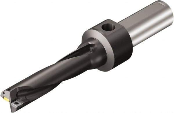 Sandvik Coromant - 171.4mm Max Drill Depth, 4xD, 42.85mm Diam, Indexable Insert Drill - 38.1mm Shank Diam, 1.5 Cylindrical Shank - Caliber Tooling