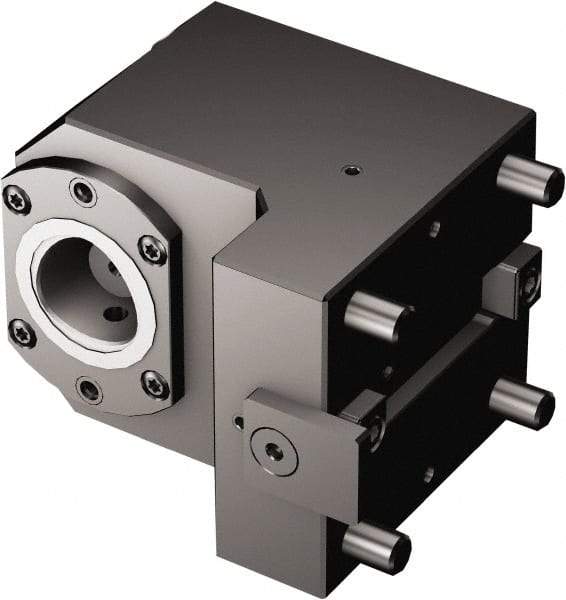 Sandvik Coromant - Left Hand Cut, C4 Modular Connection, Adapter/Mount Lathe Modular Clamping Unit - 40mm Square Shank Diam, 4.567" OAL, Through Coolant - Exact Industrial Supply