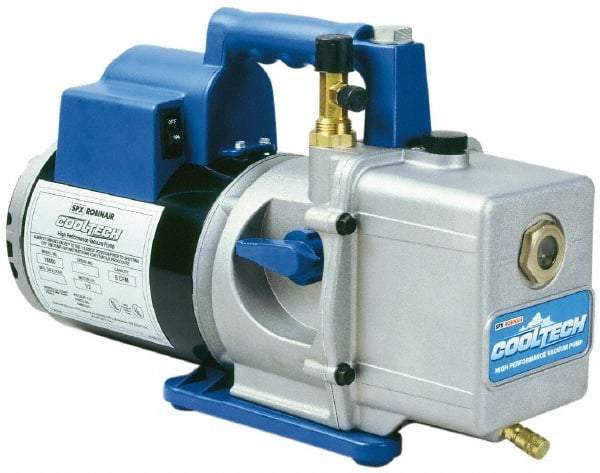 OTC - 6 CFM Automotive Vacuum Pump - 20 µ, 15 oz Oil Capacity, 2 Stages, 1/2 hp, 115 Volt - Caliber Tooling