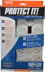 Tripp-Lite - 8 Outlets, 120 Volts, 15 Amps, 8' Cord, Power Outlet Strip - Free Hanging, Keyhole Mount, 5-15P NEMA Configuration, 9.55" Strip, UL1449 3rd Edition - Caliber Tooling