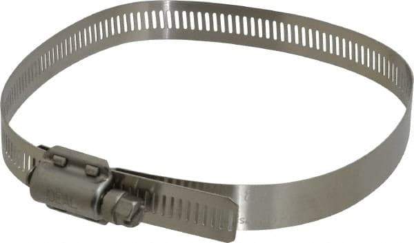 IDEAL TRIDON - SAE Size 80, 2-7/16 to 5-1/2" Diam, Stainless Steel Quick Engagement Hose Worm Drive Clamp - Material Grade 304 - Caliber Tooling