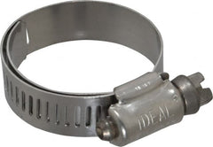 IDEAL TRIDON - SAE Size 16, 3/4 to 1-1/2" Diam, Stainless Steel Lined Worm Drive Clamp - Material Grade 316 - Caliber Tooling