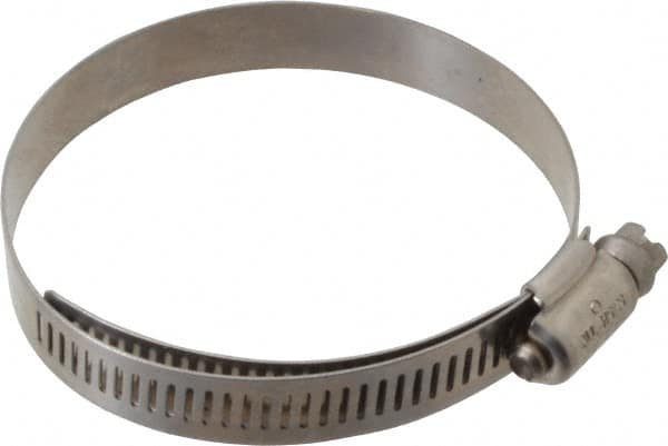 IDEAL TRIDON - SAE Size 40, 2-1/16 to 3" Diam, Stainless Steel Lined Worm Drive Clamp - Material Grade 316 - Caliber Tooling