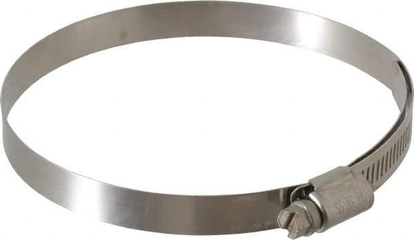 IDEAL TRIDON - SAE Size 64, 3-9/16 to 4-1/2" Diam, Stainless Steel Lined Worm Drive Clamp - Material Grade 316 - Caliber Tooling