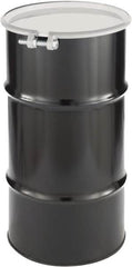 Made in USA - 16 Gallon Cylindrical Carbon Steel Open Head Drum - 27" High x 14" Diam - Caliber Tooling