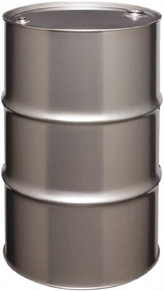 Made in USA - 55 Gallon Cylindrical Stainless Steel Tight Head Drum - 33" High x 22-1/2" Diam - Caliber Tooling