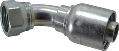 Parker - 1-5/16-12 Female JIC Steel Hydraulic Hose Female JIC Swivel & 45° Elbow & Short Drop - 4,000 psi, -16 Hose Size, 1" Hose Diam, Series 43 - Caliber Tooling