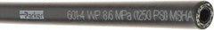 Parker - -4 Hose Size, 1/4" ID, 1,250 psi Work Pressure Hydraulic Hose - 3" Radius, Synthetic Rubber, -40°F to 257°F - Caliber Tooling