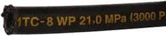 Parker - -8 Hose Size, 1/2" ID, 3,000 psi Work Pressure Hydraulic Hose - 3-1/2" Radius, Synthetic Rubber, -40°F to 212°F - Caliber Tooling