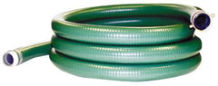 Alliance Hose & Rubber - 15 to 150°F, 6" Inside x 6.3" Outside Diam, PVC Liquid Suction & Discharge Hose - Green, 20' Long, 27 Vacuum Rating, 30 psi Working & 90 psi Brust Pressure - Caliber Tooling