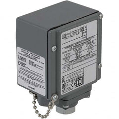 Square D - 4, 13 and 4X NEMA Rated, DPDT, 13 to 425 psi, Electromechanical Pressure and Level Switch - Exact Industrial Supply