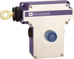 Telemecanique Sensors - 10 Amp, NO/NC Configuration, Left Hand Operation, Rope Operated Limit Switch - Pushbutton Reset, Cable Pull, 300 VAC/VDC - Caliber Tooling