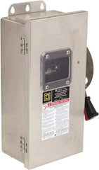 Square D - 30 Amp, 600 VAC/VDC, 3 Pole Nonfused Safety Switch - NEMA 12, 3, 3R, 4 & 4X, 10 hp at 600 VAC, 15 at 600 VDC (Single Phase), 30 hp at 600 VAC, 15 hp at 600 VDC (Triple Phase) - Caliber Tooling