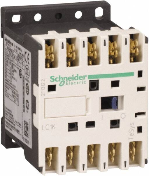 Schneider Electric - 4 Pole, 220 to 230 Coil VAC at 50/60 Hz, 16 Amp at 690 VAC and 20 Amp at 440 VAC, Nonreversible IEC Contactor - BS 5424, CSA, IEC 60947, NF C 63-110, RoHS Compliant, UL Listed, VDE 0660 - Caliber Tooling