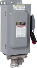 Square D - 30 Amp, 600 VAC, 3 Pole Fused Safety Switch - NEMA 12 & 3R, 7.5 hp at 480 VAC, 5 hp at 250 VDC (Single Phase), 20 hp at 600 VAC, 10 hp at 600 VDC (Triple Phase) - Caliber Tooling