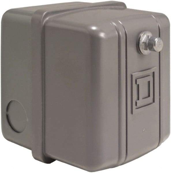 Square D - 1, 7, 9 and 3R NEMA Rated, 30 to 50 psi, Electromechanical Pressure and Level Switch - Adjustable Pressure, 575 VAC, L1-T1, L2-T2 Terminal, For Use with Square D Pumptrol - Caliber Tooling