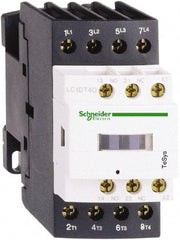 Schneider Electric - 4 Pole, 24 Coil VAC at 50/60 Hz, 32 Amp at 440 VAC, Nonreversible IEC Contactor - Bureau Veritas, CCC, CSA, CSA C22.2 No. 14, DNV, EN/IEC 60947-4-1, EN/IEC 60947-5-1, GL, GOST, LROS, RINA, RoHS Compliant, UL 508, UL Listed - Caliber Tooling