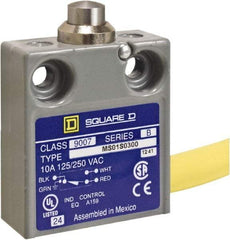 Square D - SPDT, NC/NO, 240 VAC, Prewired Terminal, Plunger Actuator, General Purpose Limit Switch - 1 NEMA Rating, IP20 IPR Rating, 18 Ounce Operating Force - Caliber Tooling